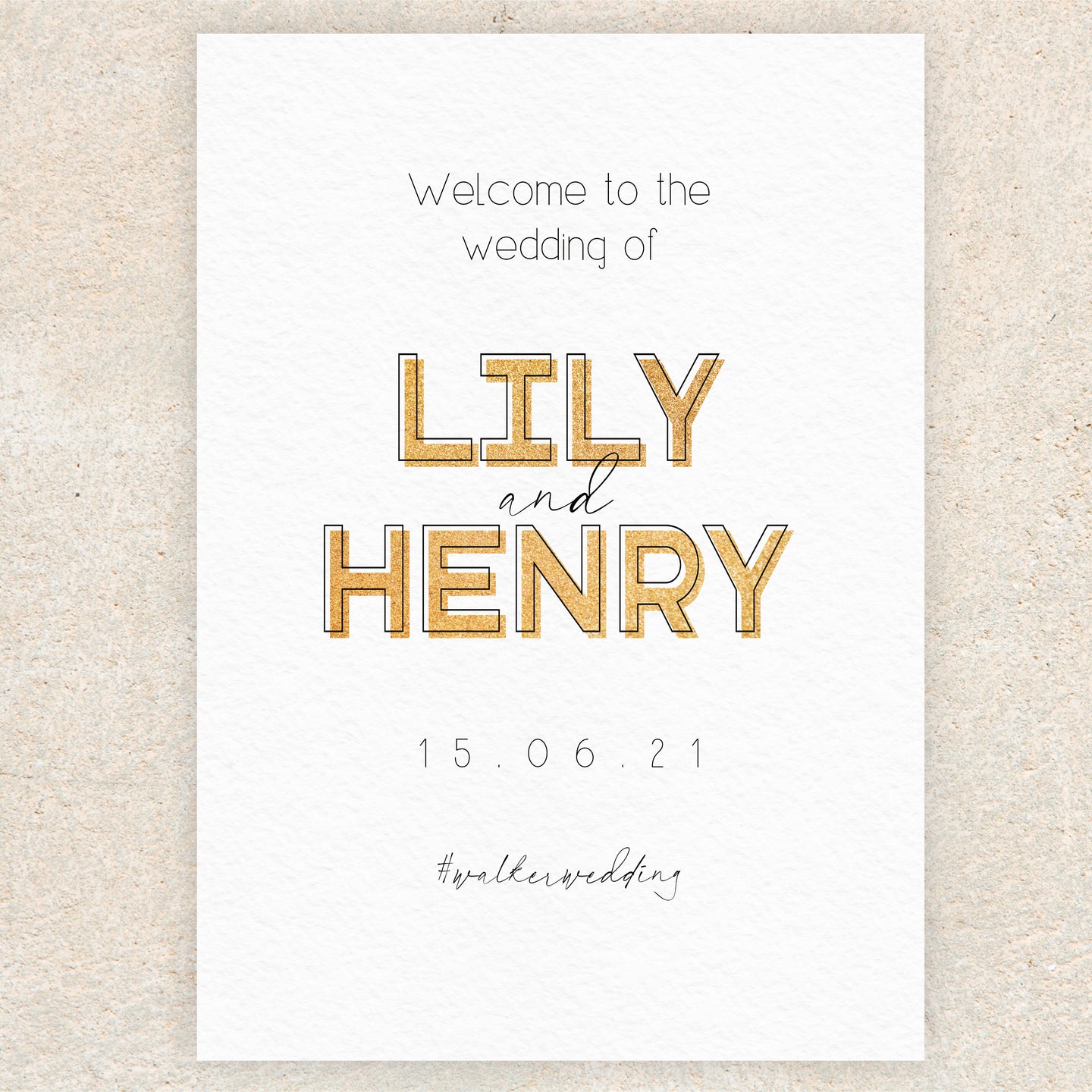 Lily Welcome Sign - Portrait