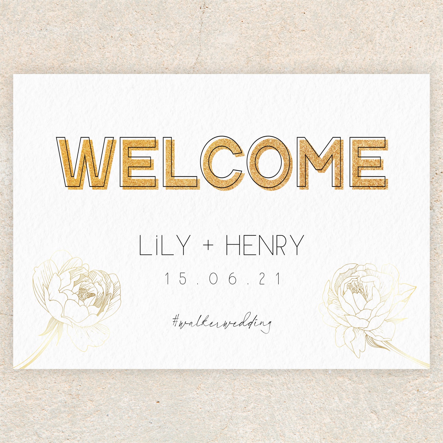Lily Welcome Sign - Landscape
