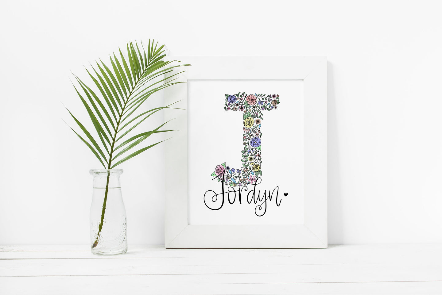Hand-Drawn Floral Letters