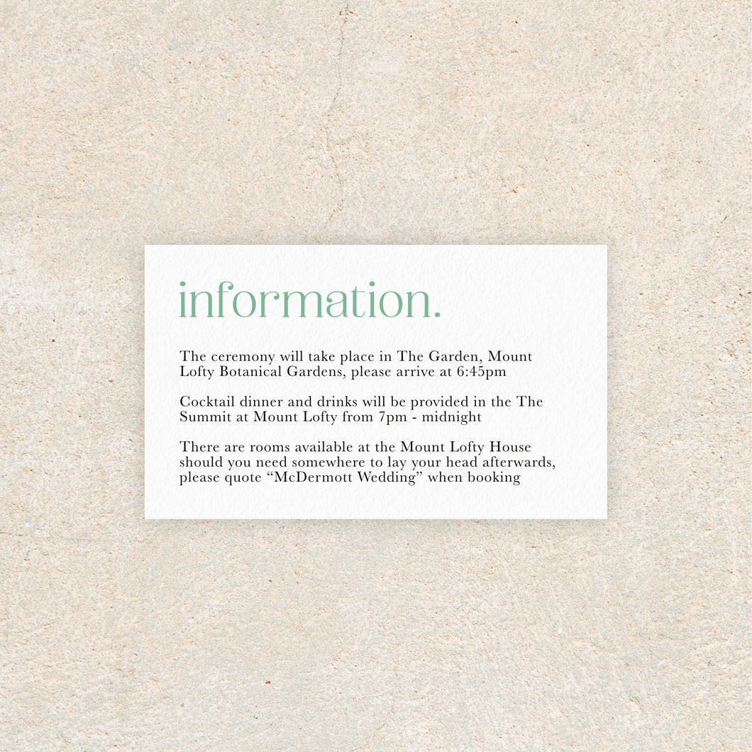 Alanna Information Card