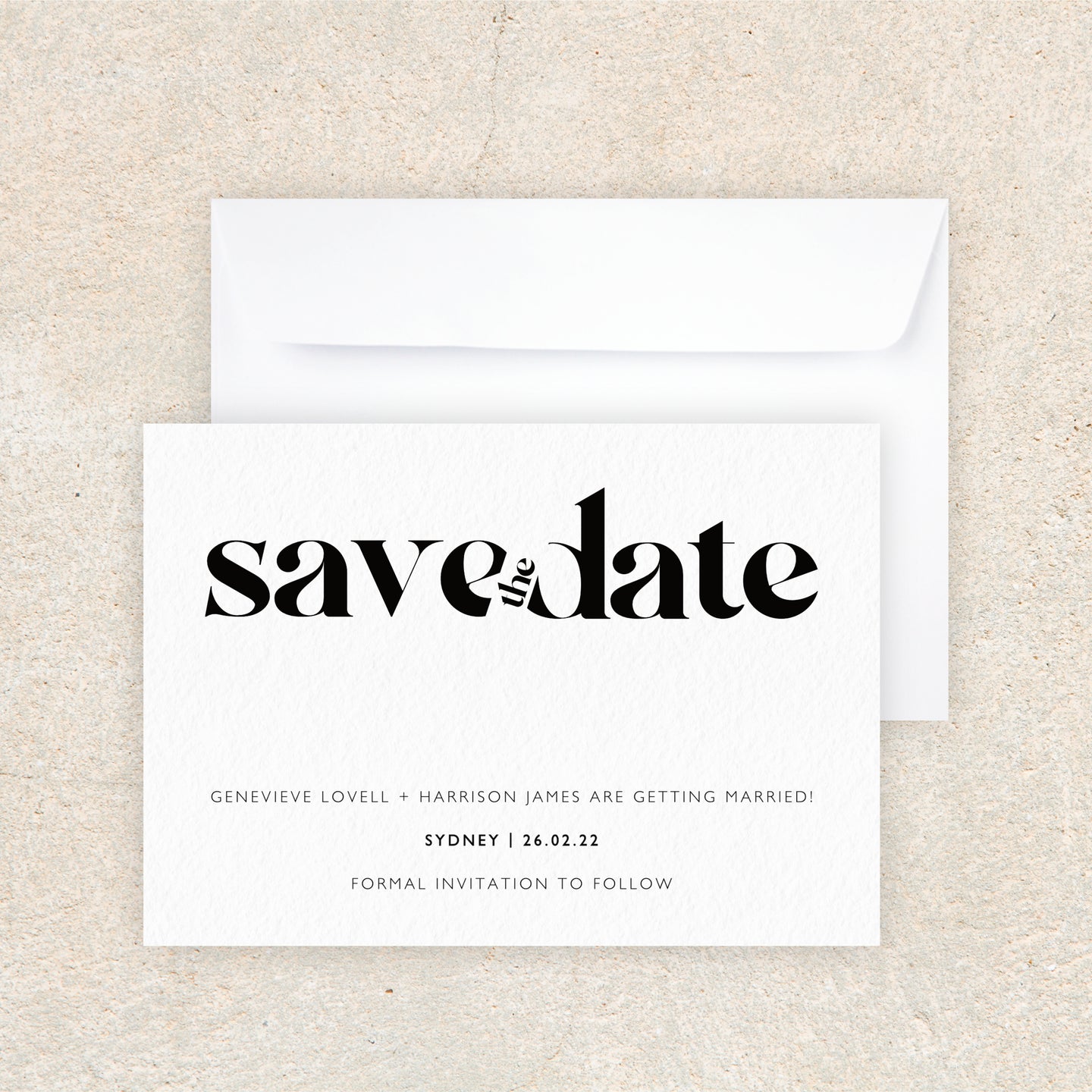 Genevieve Save The Date Card