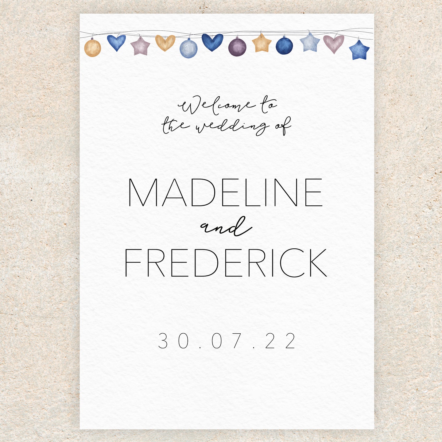 Madeline Welcome Sign - Portrait